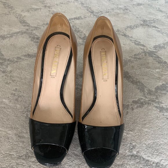 Prada color block peep toe pumps - Picture 3 of 4